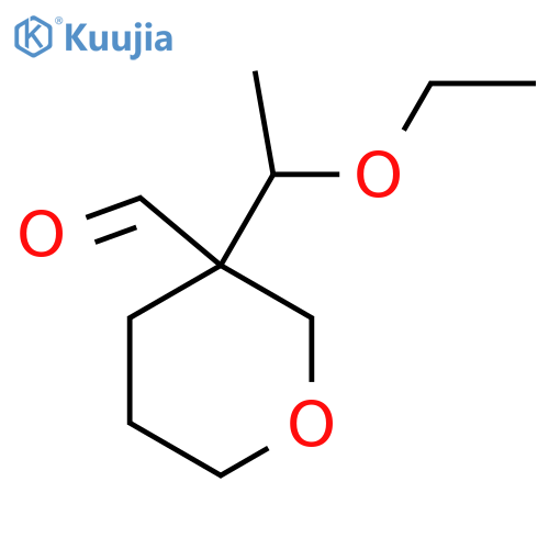 3-(1-ethoxyethyl)oxane-3-carbaldehyde structure