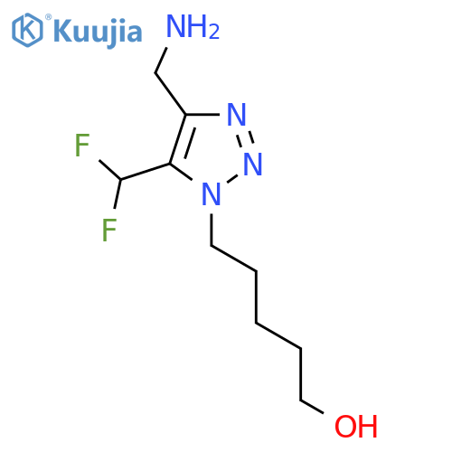 5-4-(aminomethyl)-5-(difluoromethyl)-1H-1,2,3-triazol-1-ylpentan-1-ol structure