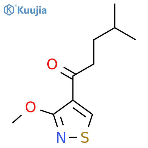 1-(3-methoxy-1,2-thiazol-4-yl)-4-methylpentan-1-one structure
