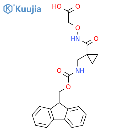 2-({1-({(9H-fluoren-9-yl)methoxycarbonyl}amino)methylcyclopropyl}formamido)oxyacetic acid structure