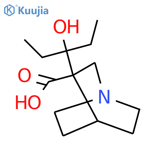 3-(3-hydroxypentan-3-yl)-1-azabicyclo2.2.2octane-3-carboxylic acid structure