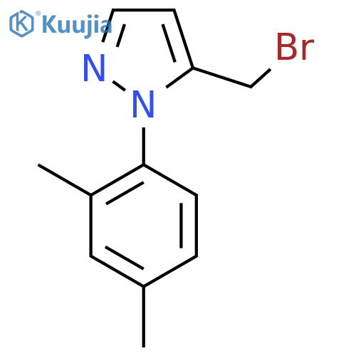 5-(bromomethyl)-1-(2,4-dimethylphenyl)-1H-pyrazole structure