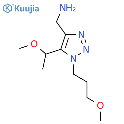 5-(1-methoxyethyl)-1-(3-methoxypropyl)-1H-1,2,3-triazol-4-ylmethanamine structure