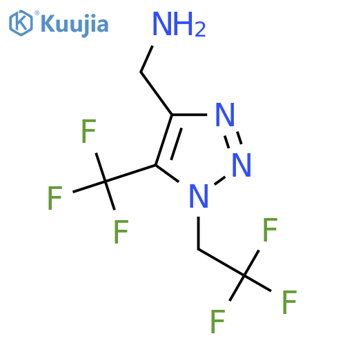 1-(2,2,2-trifluoroethyl)-5-(trifluoromethyl)-1H-1,2,3-triazol-4-ylmethanamine structure