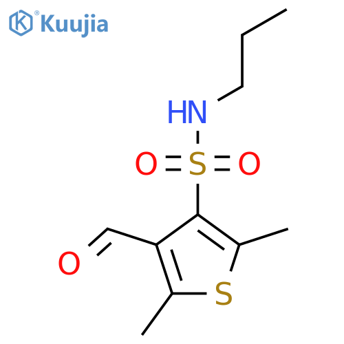 4-formyl-2,5-dimethyl-N-propylthiophene-3-sulfonamide structure