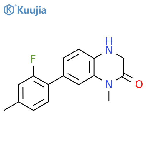 7-(2-fluoro-4-methylphenyl)-1-methyl-1,2,3,4-tetrahydroquinoxalin-2-one structure