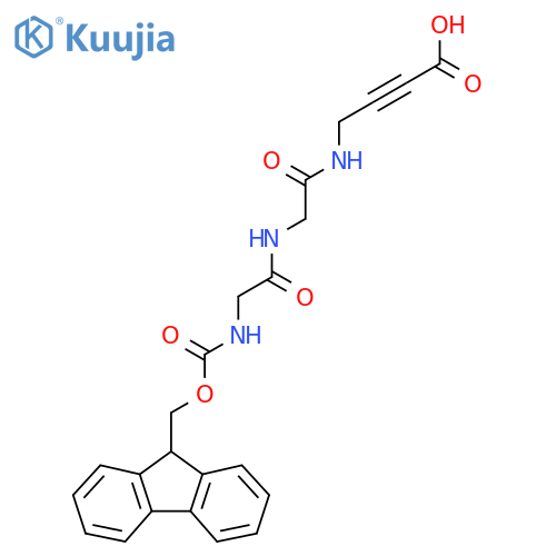 4-{2-2-({(9H-fluoren-9-yl)methoxycarbonyl}amino)acetamidoacetamido}but-2-ynoic acid structure
