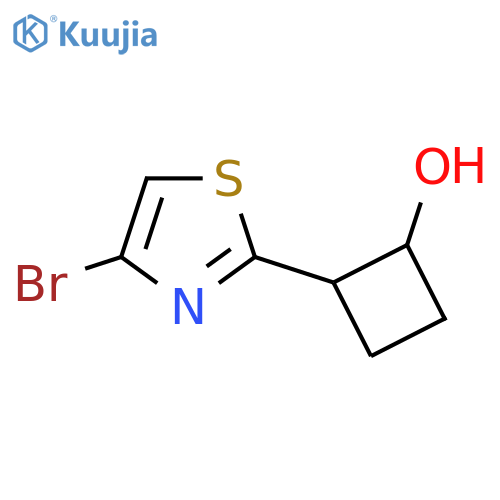 2-(4-bromo-1,3-thiazol-2-yl)cyclobutan-1-ol structure