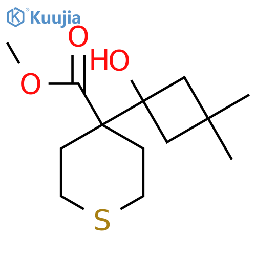 methyl 4-(1-hydroxy-3,3-dimethylcyclobutyl)thiane-4-carboxylate structure