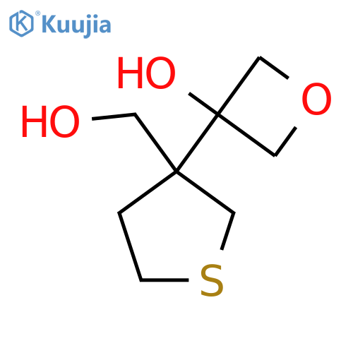 3-3-(hydroxymethyl)thiolan-3-yloxetan-3-ol structure