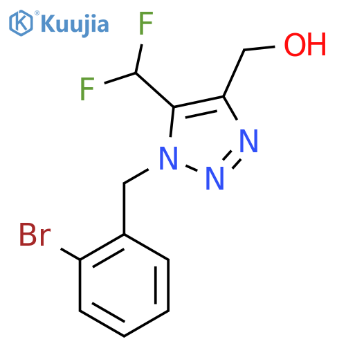{1-(2-bromophenyl)methyl-5-(difluoromethyl)-1H-1,2,3-triazol-4-yl}methanol structure