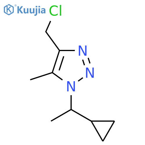 4-(chloromethyl)-1-(1-cyclopropylethyl)-5-methyl-1H-1,2,3-triazole structure