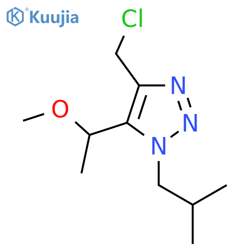 4-(chloromethyl)-5-(1-methoxyethyl)-1-(2-methylpropyl)-1H-1,2,3-triazole structure