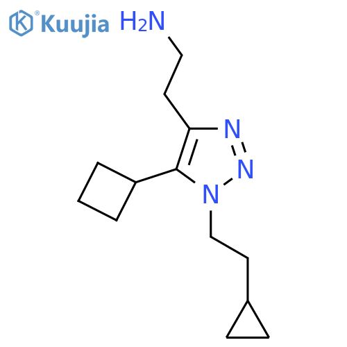 2-5-cyclobutyl-1-(2-cyclopropylethyl)-1H-1,2,3-triazol-4-ylethan-1-amine structure