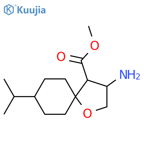 methyl 3-amino-8-(propan-2-yl)-1-oxaspiro4.5decane-4-carboxylate structure