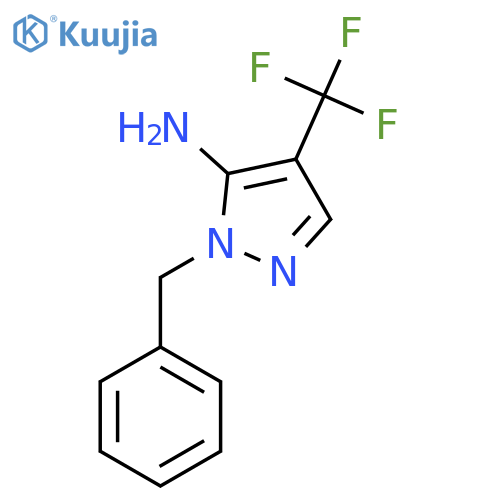 1-benzyl-4-(trifluoromethyl)-1H-pyrazol-5-amine structure