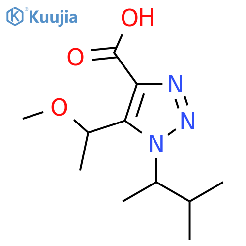 5-(1-methoxyethyl)-1-(3-methylbutan-2-yl)-1H-1,2,3-triazole-4-carboxylic acid structure