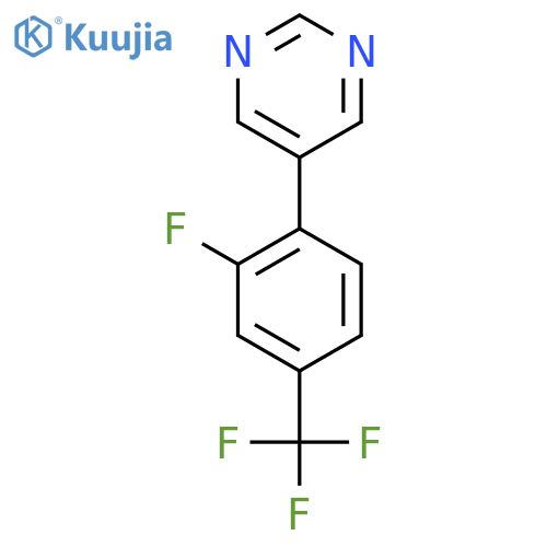 5-2-fluoro-4-(trifluoromethyl)phenylpyrimidine structure