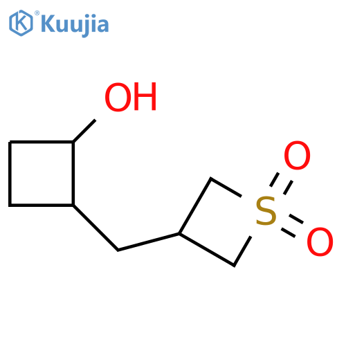 3-(2-hydroxycyclobutyl)methyl-1lambda6-thietane-1,1-dione structure