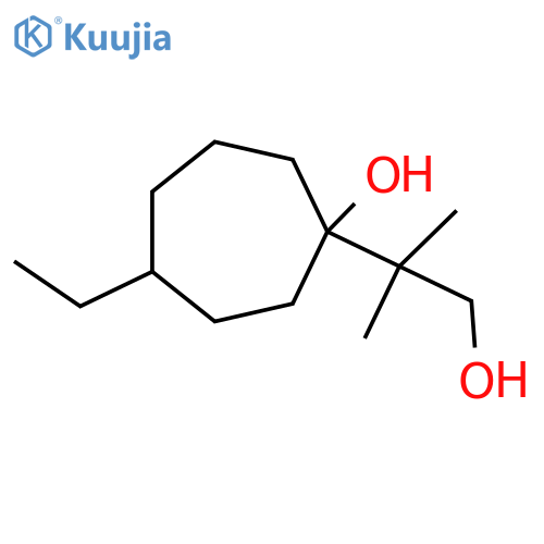 4-Ethyl-1-(1-hydroxy-2-methylpropan-2-yl)cycloheptan-1-ol structure