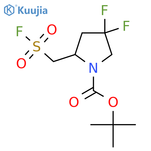tert-butyl 4,4-difluoro-2-(fluorosulfonyl)methylpyrrolidine-1-carboxylate structure