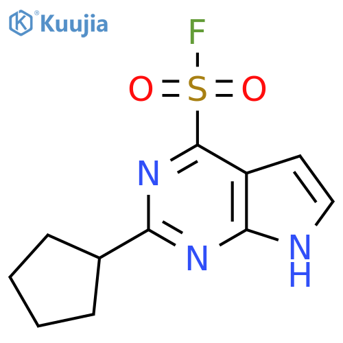 2-cyclopentyl-7H-pyrrolo2,3-dpyrimidine-4-sulfonyl fluoride structure