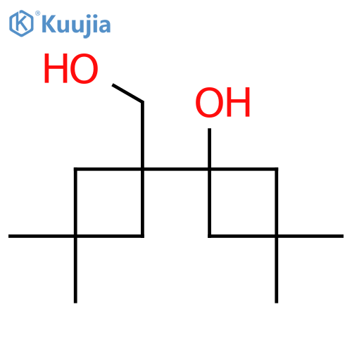 1-1-(hydroxymethyl)-3,3-dimethylcyclobutyl-3,3-dimethylcyclobutan-1-ol structure