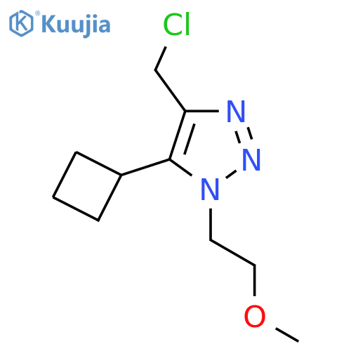 4-(chloromethyl)-5-cyclobutyl-1-(2-methoxyethyl)-1H-1,2,3-triazole structure