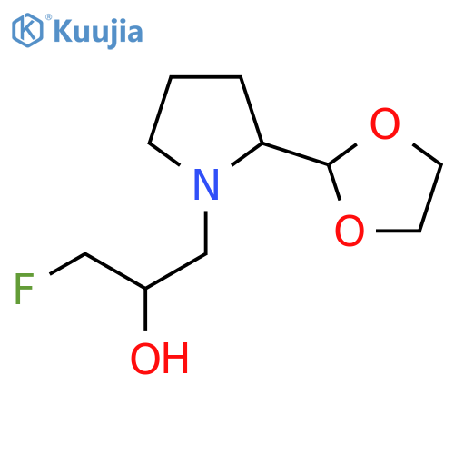 1-2-(1,3-dioxolan-2-yl)pyrrolidin-1-yl-3-fluoropropan-2-ol structure