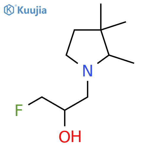 1-fluoro-3-(2,3,3-trimethylpyrrolidin-1-yl)propan-2-ol structure
