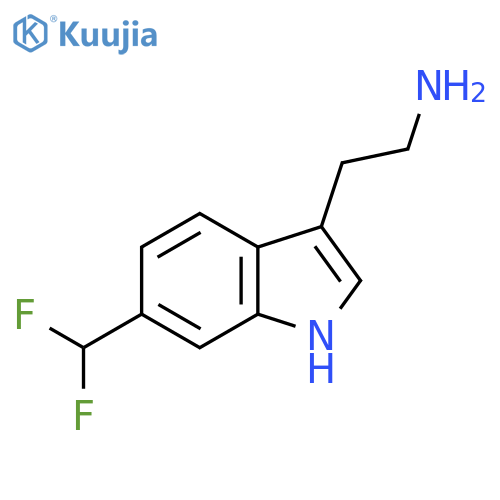 2-[6-(difluoromethyl)-1H-indol-3-yl]ethan-1-amine structure