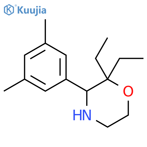 3-(3,5-dimethylphenyl)-2,2-diethylmorpholine structure