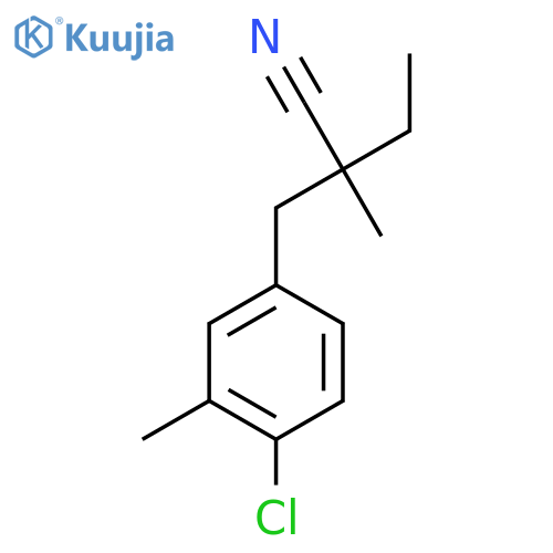 2-(4-chloro-3-methylphenyl)methyl-2-methylbutanenitrile structure