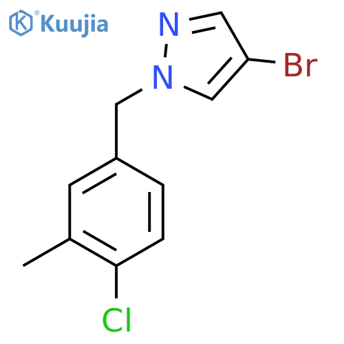 4-bromo-1-(4-chloro-3-methylphenyl)methyl-1H-pyrazole structure