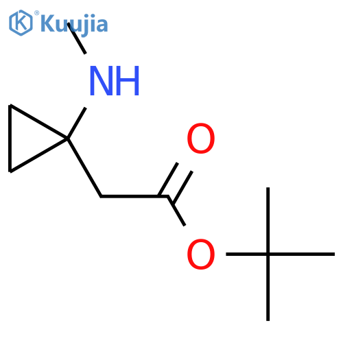 tert-butyl 2-1-(methylamino)cyclopropylacetate structure