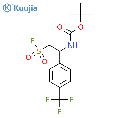tert-butyl N-2-(fluorosulfonyl)-1-4-(trifluoromethyl)phenylethylcarbamate structure