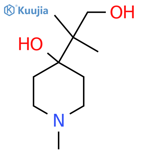4-(1-hydroxy-2-methylpropan-2-yl)-1-methylpiperidin-4-ol structure