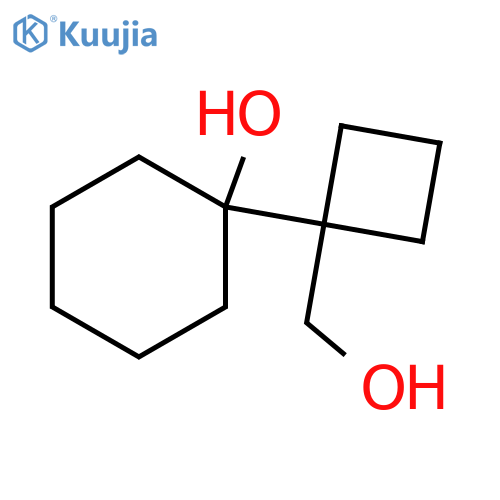 1-1-(hydroxymethyl)cyclobutylcyclohexan-1-ol structure