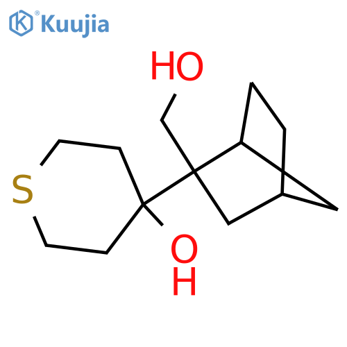 4-2-(hydroxymethyl)bicyclo2.2.1heptan-2-ylthian-4-ol structure
