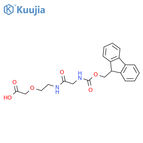 2-{2-2-({(9H-fluoren-9-yl)methoxycarbonyl}amino)acetamidoethoxy}acetic acid structure