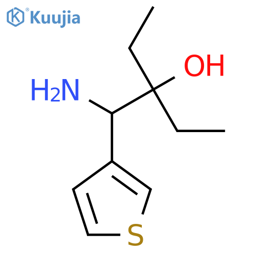 3-amino(thiophen-3-yl)methylpentan-3-ol structure