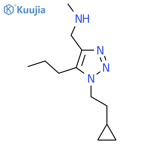 {1-(2-cyclopropylethyl)-5-propyl-1H-1,2,3-triazol-4-ylmethyl}(methyl)amine structure