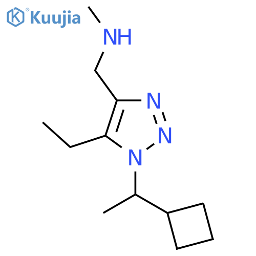 {1-(1-cyclobutylethyl)-5-ethyl-1H-1,2,3-triazol-4-ylmethyl}(methyl)amine structure