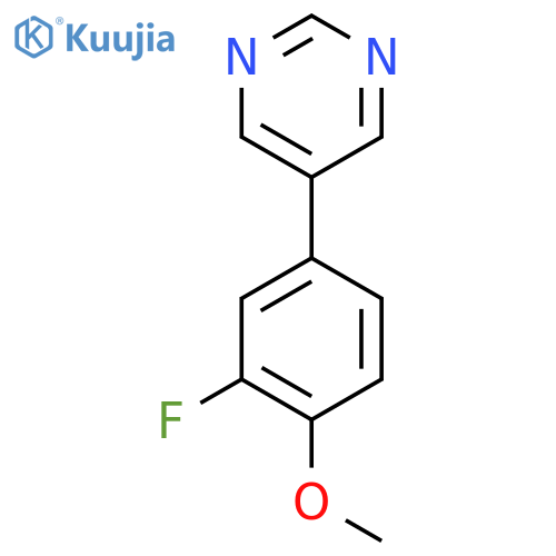 5-(3-Fluoro-4-methoxyphenyl)pyrimidine structure