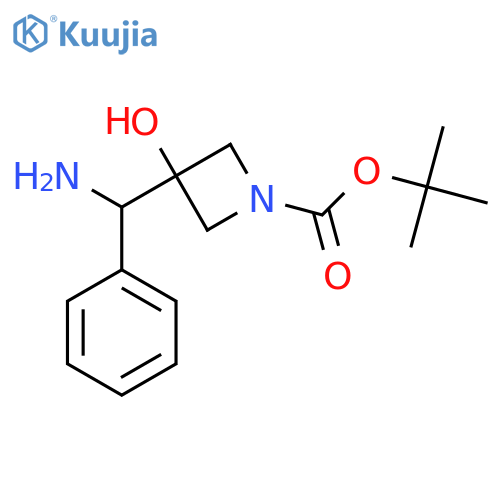 tert-butyl 3-amino(phenyl)methyl-3-hydroxyazetidine-1-carboxylate structure