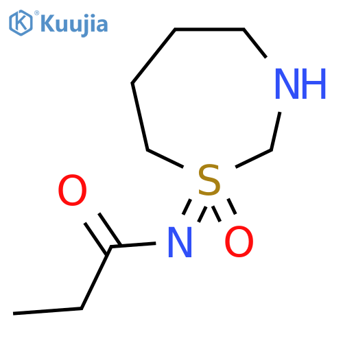 N-(1-oxo-1,3-thiazepan-1-ylidene)propanamide structure