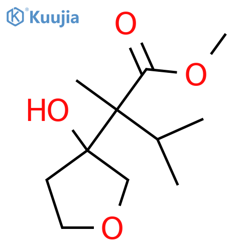 methyl 2-(3-hydroxyoxolan-3-yl)-2,3-dimethylbutanoate structure