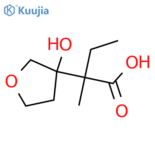 2-(3-hydroxyoxolan-3-yl)-2-methylbutanoic acid structure