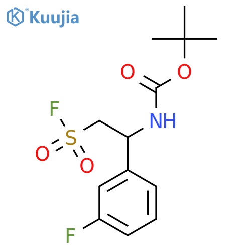 tert-butyl N-1-(3-fluorophenyl)-2-(fluorosulfonyl)ethylcarbamate structure