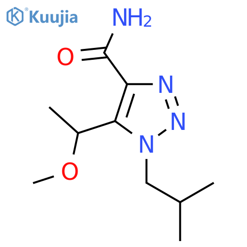 5-(1-methoxyethyl)-1-(2-methylpropyl)-1H-1,2,3-triazole-4-carboxamide structure
